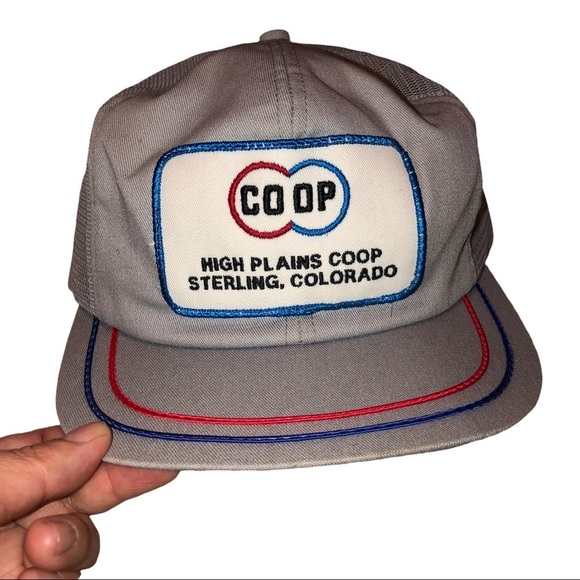 Vintage Light Gray Canvas Mesh Adjustable Trucker Hat - Picture 1 of 9